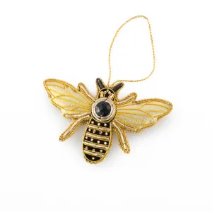 Gold Bee Embroidered Decoration