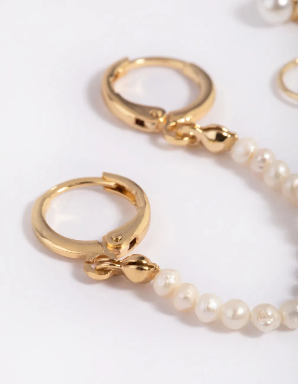 Gold Plated Chain & Pearl Earring Stack 6-Pack