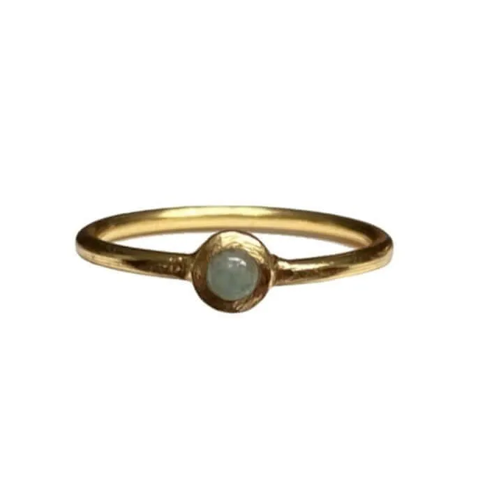 Gold Plated Ring Amazonite