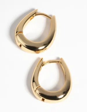 Gold Plated Small Huggie Hoop Earrings