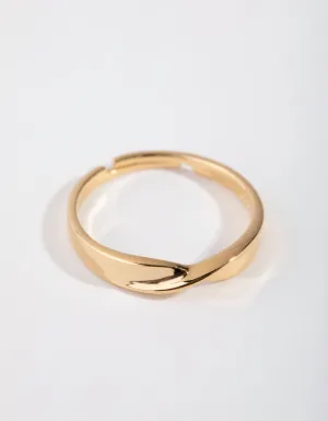 Gold-Plated Sterling Silver Open Ring