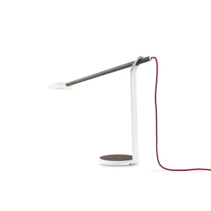 Gravy White Oak and Matte White Contemporary LED Desk Lamp