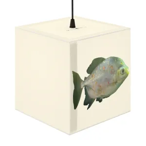 Green Fish with Specs Light Cube Lamp