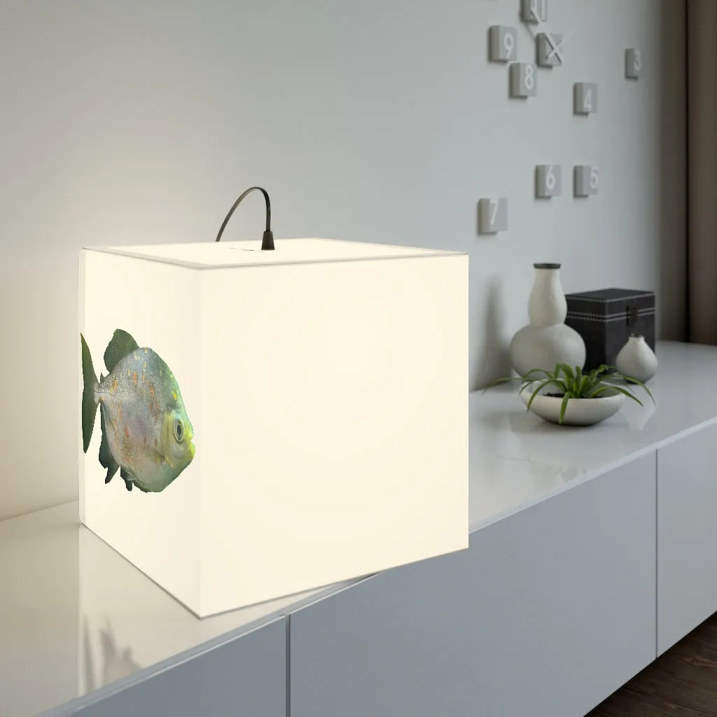 Green Fish with Specs Light Cube Lamp