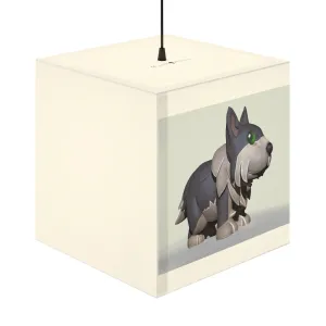 Grey Dog Personalized Lamp