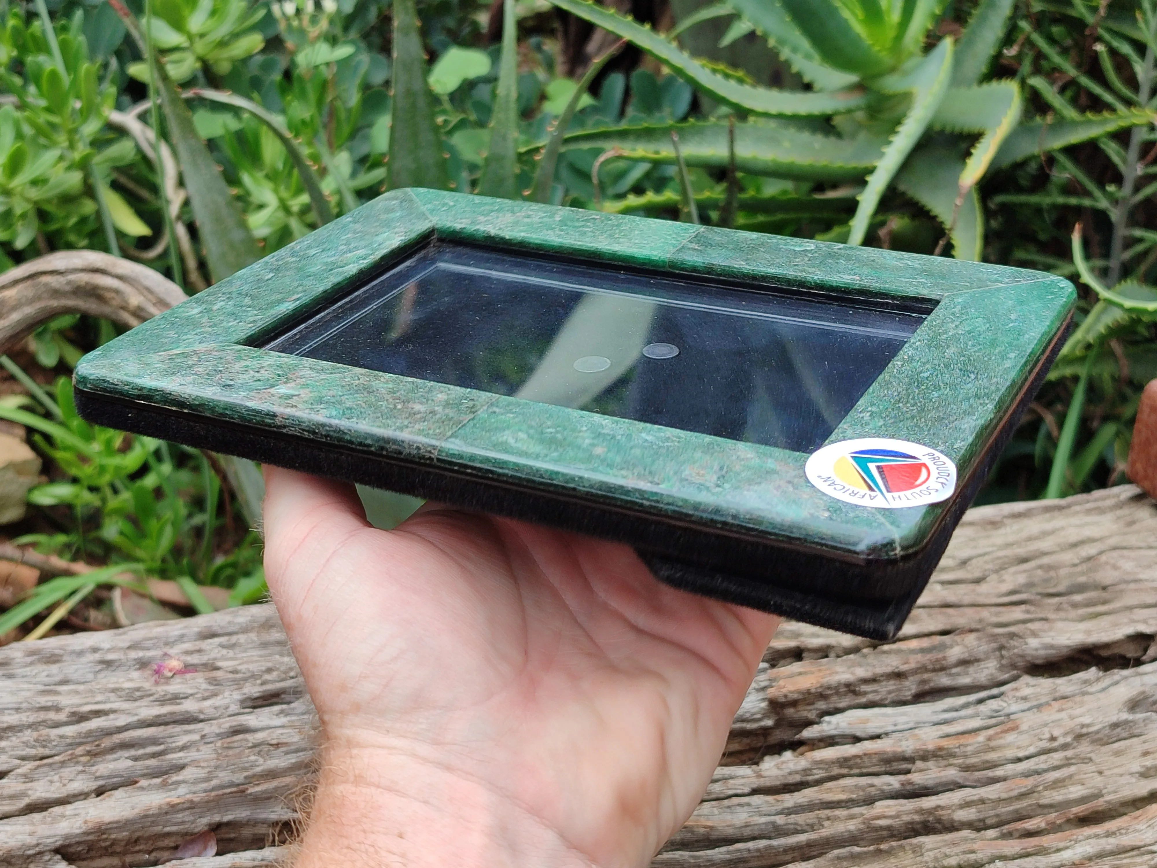 Hand Made Fuchsite Picture Frame x 1 From Zimbabwe