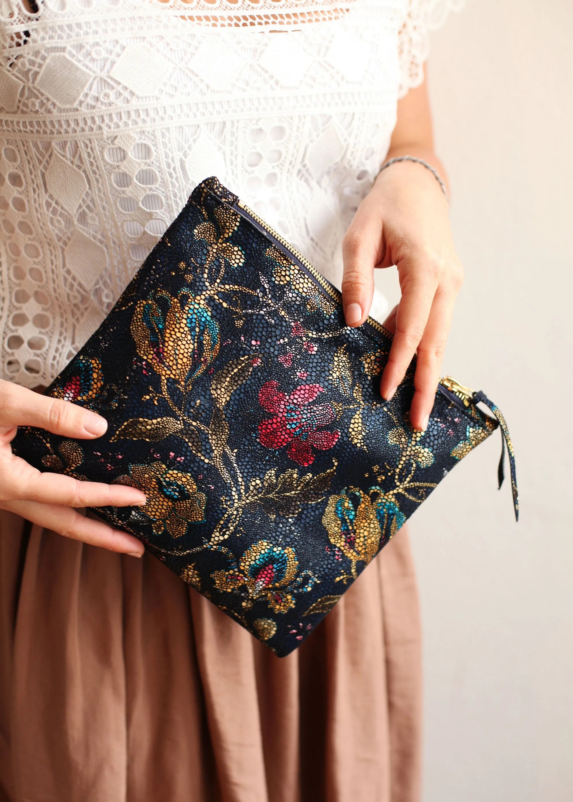 Helena Purse – Navy Floral