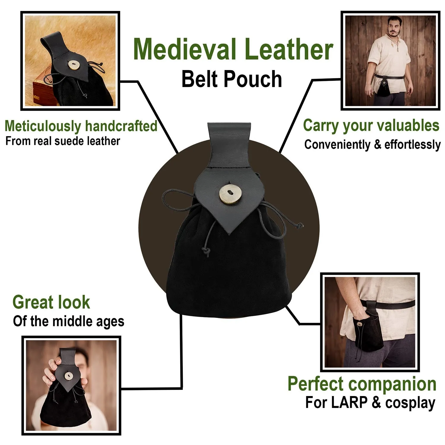 High Capacity Medieval Pouch