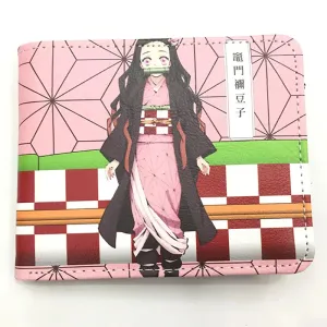 Hot Demon Slayer Kimetsu No Yaiba Tanjiro Kamado Wallet Short Purse With Coin Pocket for Student Men Women