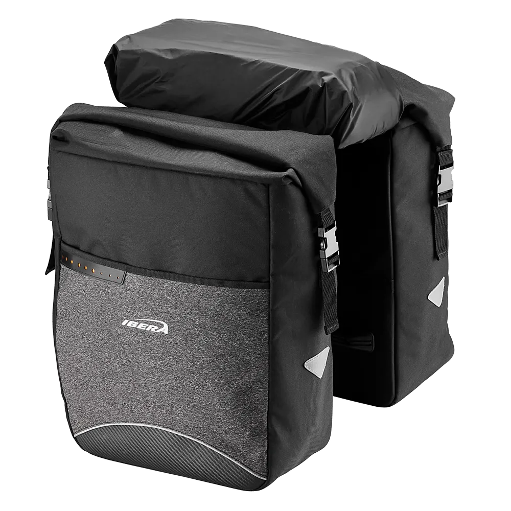 IBERA Bike MIK Panniers Bag Clip-On Triple Bags  | IB-BA26