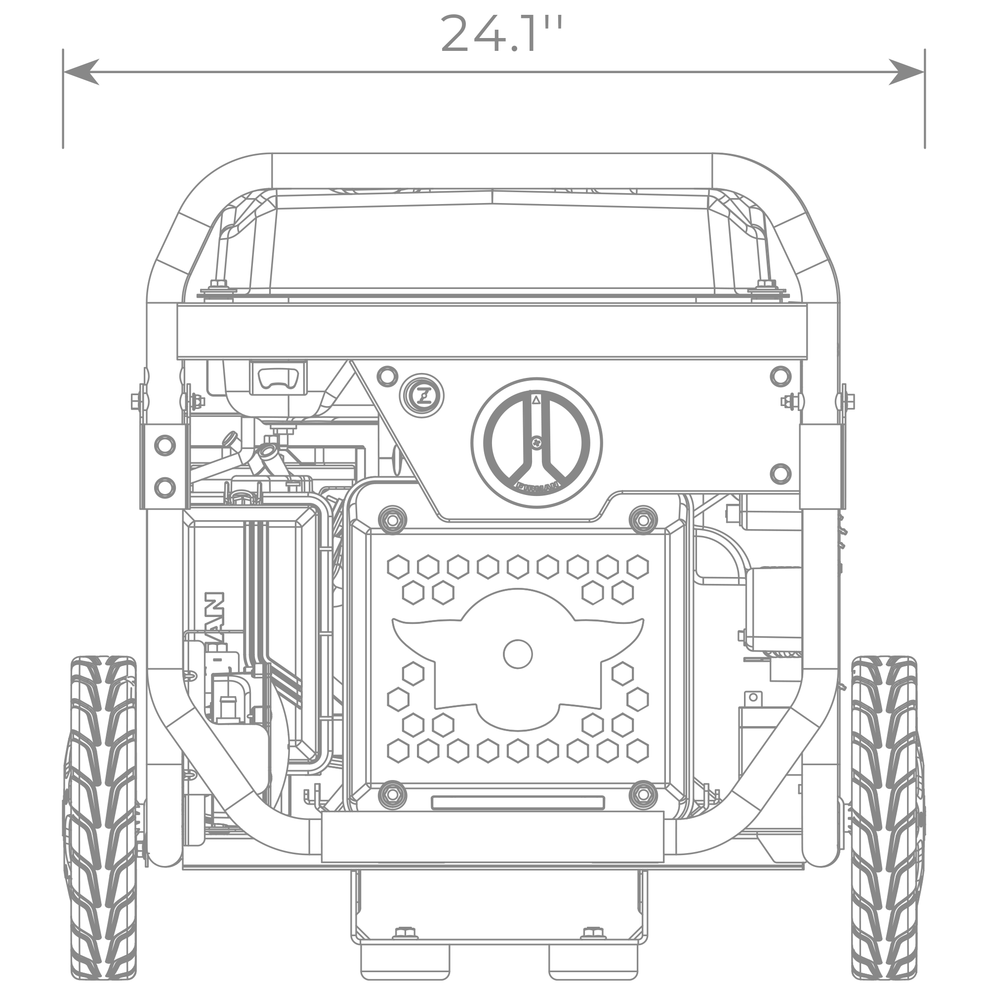 Inverter Open Frame Portable Generator 4500W Recoil Start with CO Alert