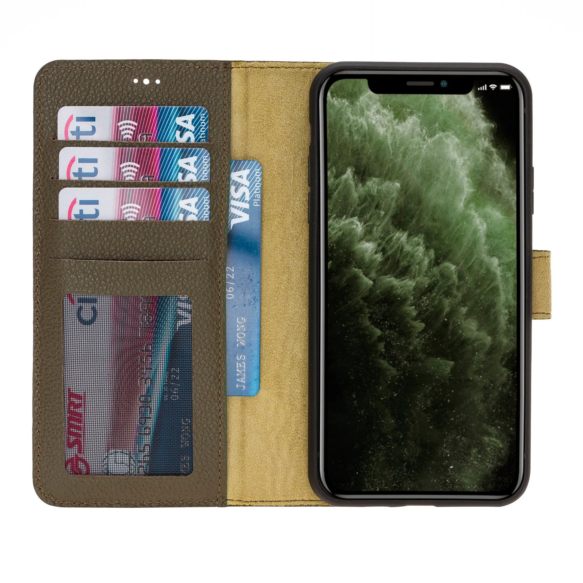 iPhone 11 Pro Max Leather Wallet Case