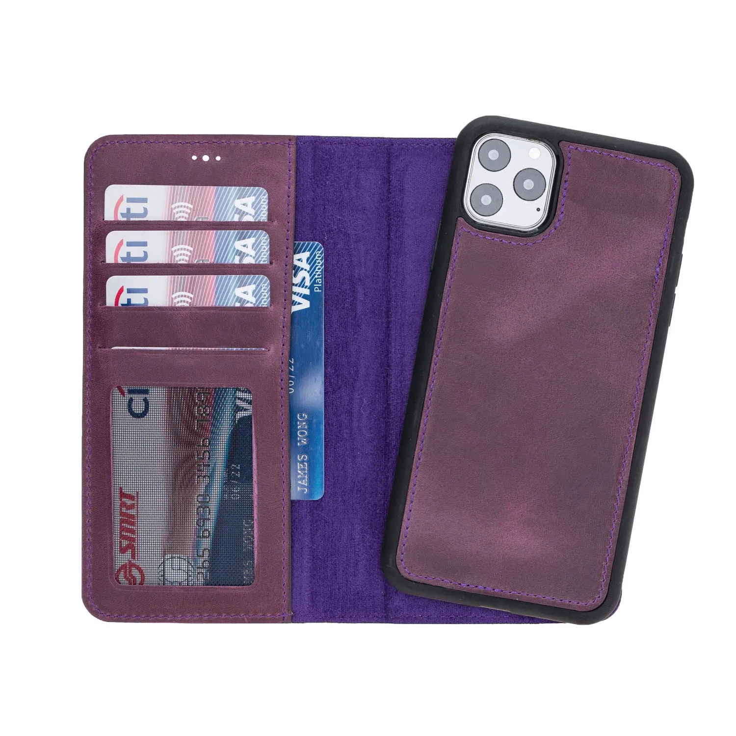 iPhone 11 Pro Max Leather Wallet Case