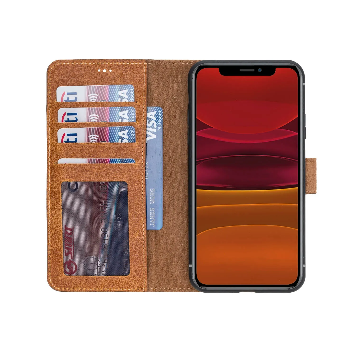 iPhone 11 Pro Max Leather Wallet Case