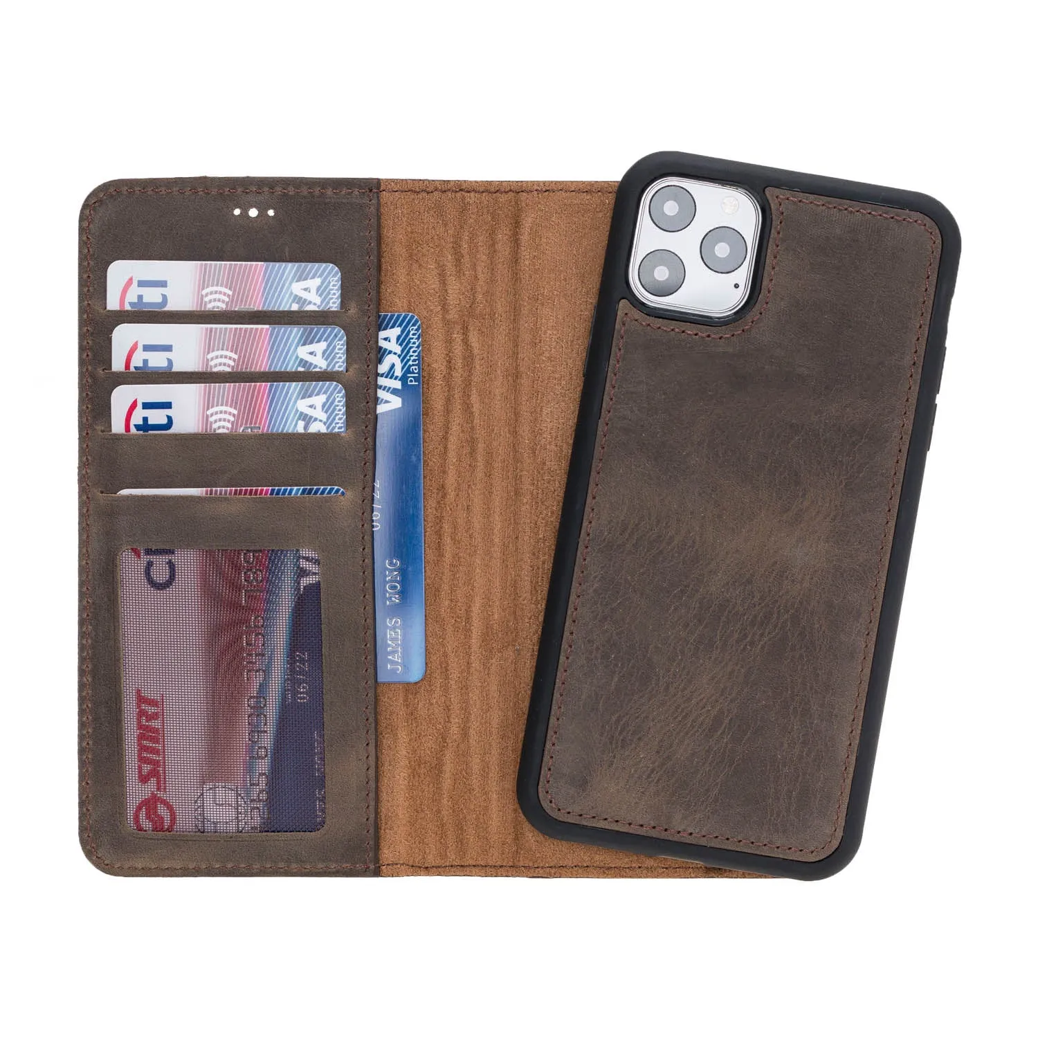 iPhone 11 Pro Max Leather Wallet Case