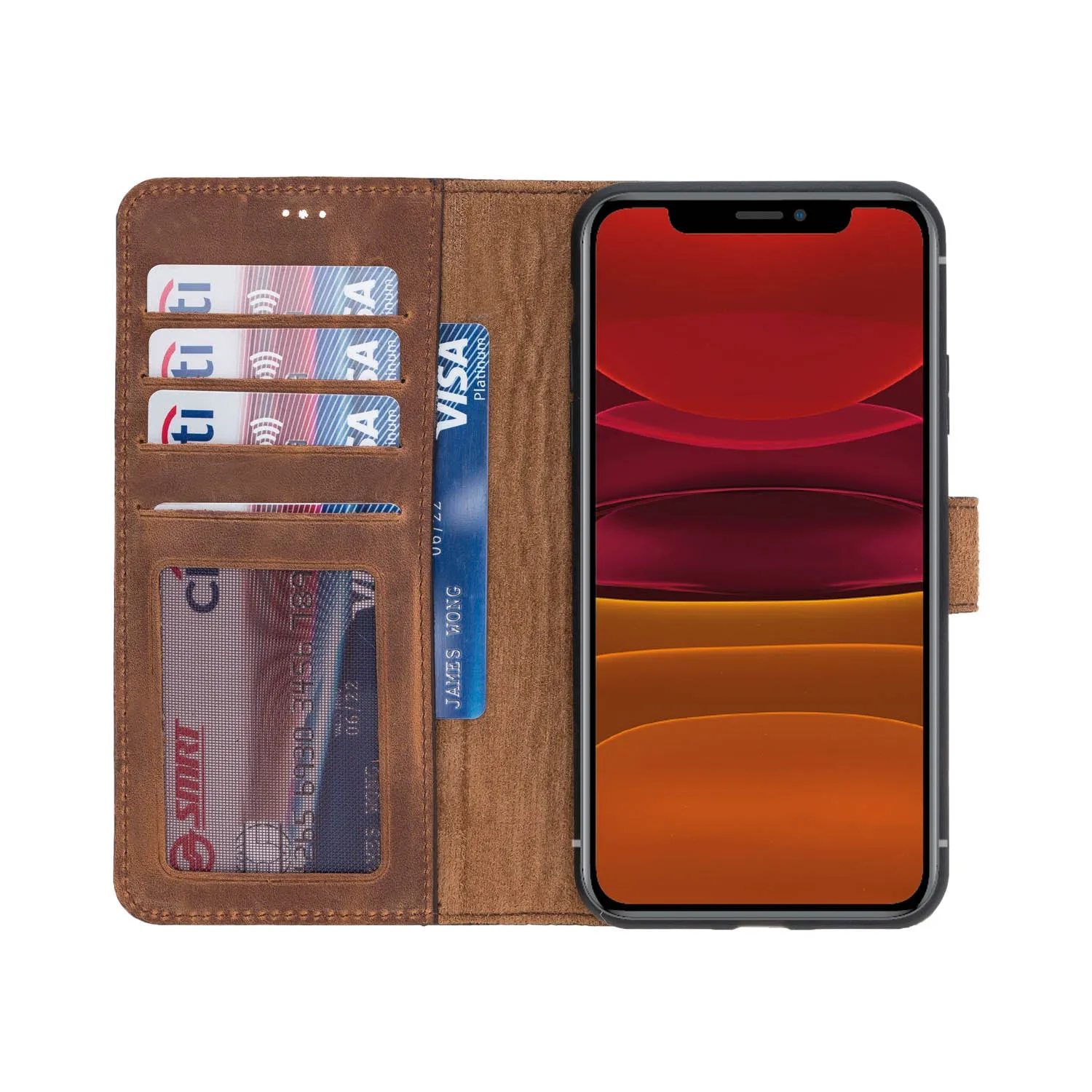 iPhone 11 Pro Max Leather Wallet Case