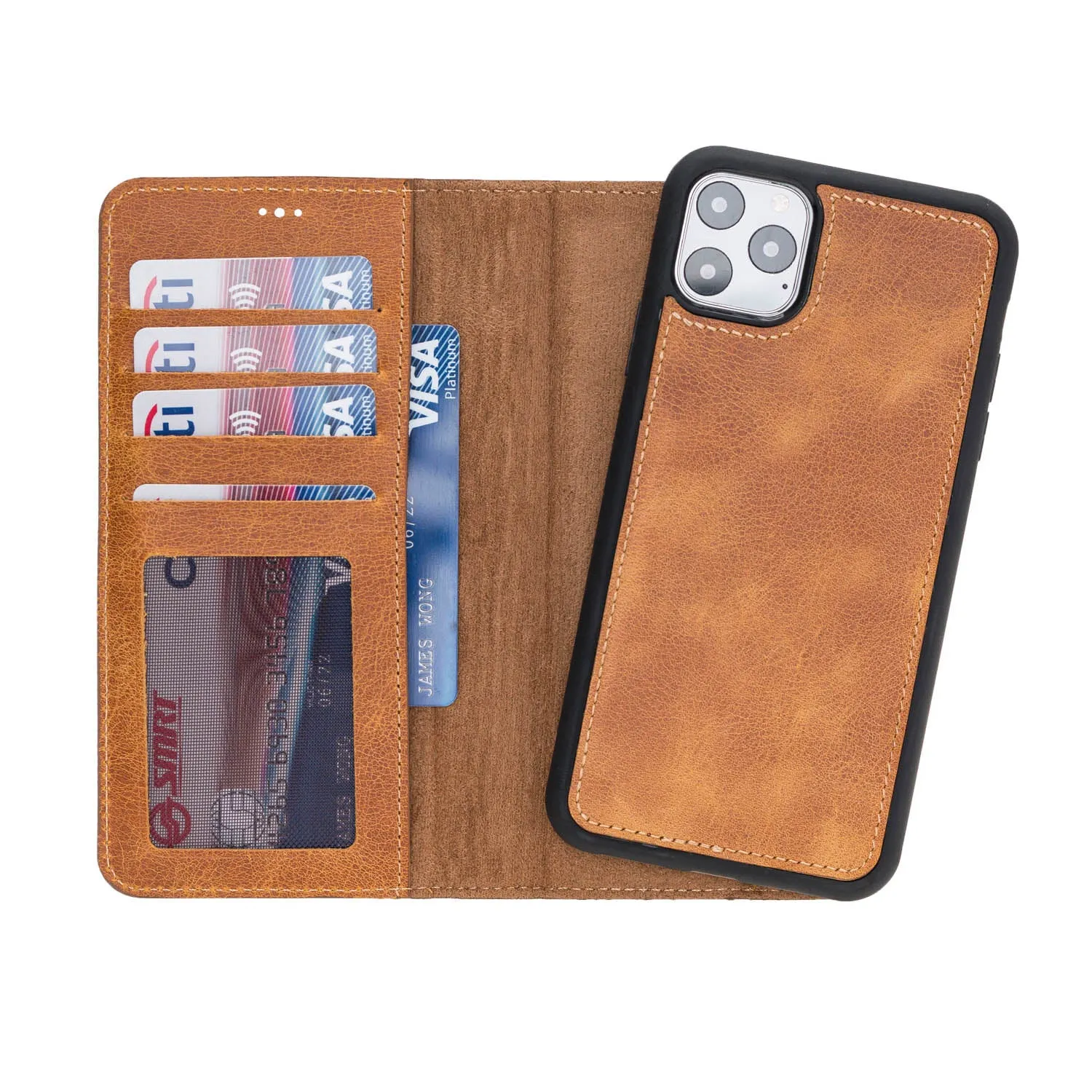 iPhone 11 Pro Max Leather Wallet Case