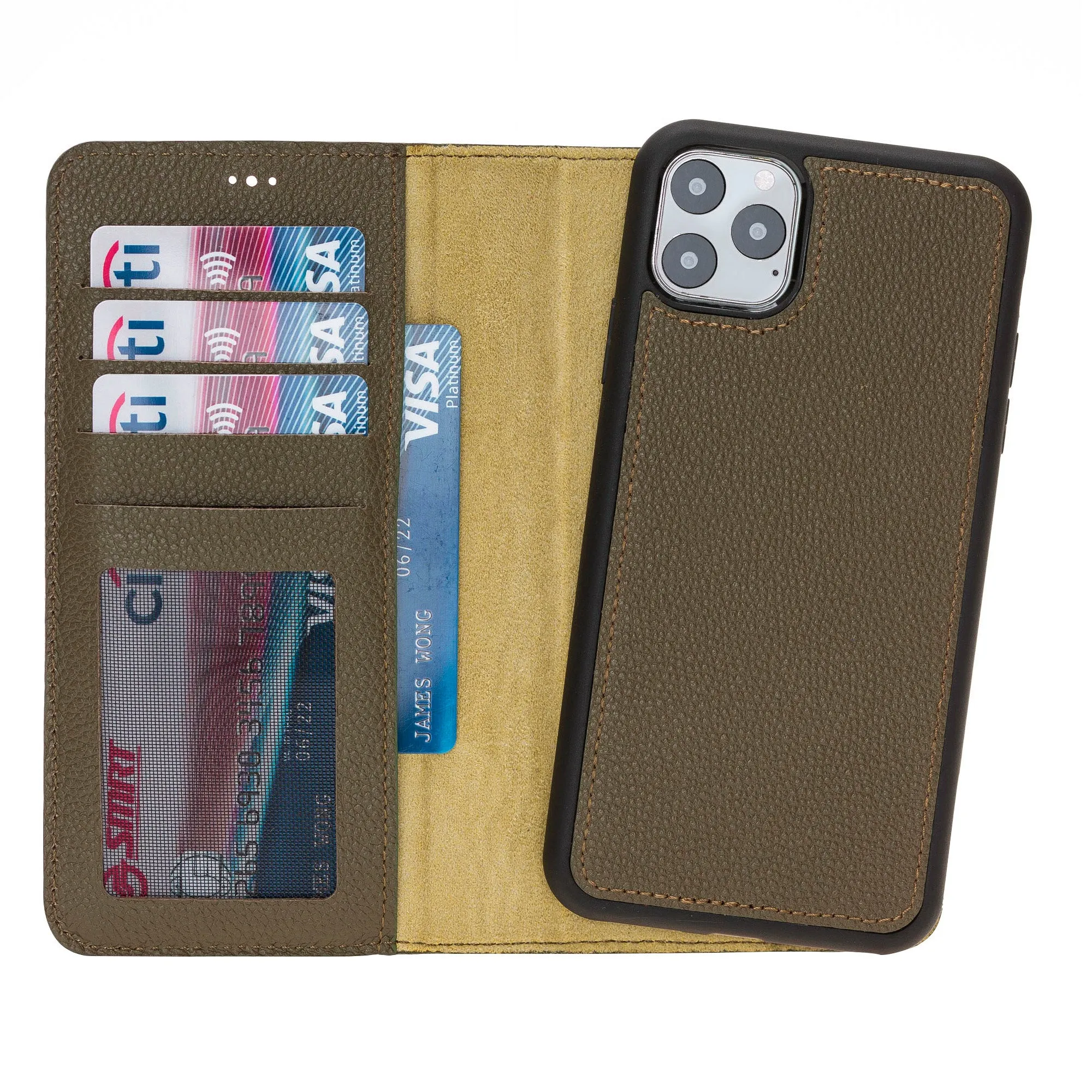 iPhone 11 Pro Max Leather Wallet Case