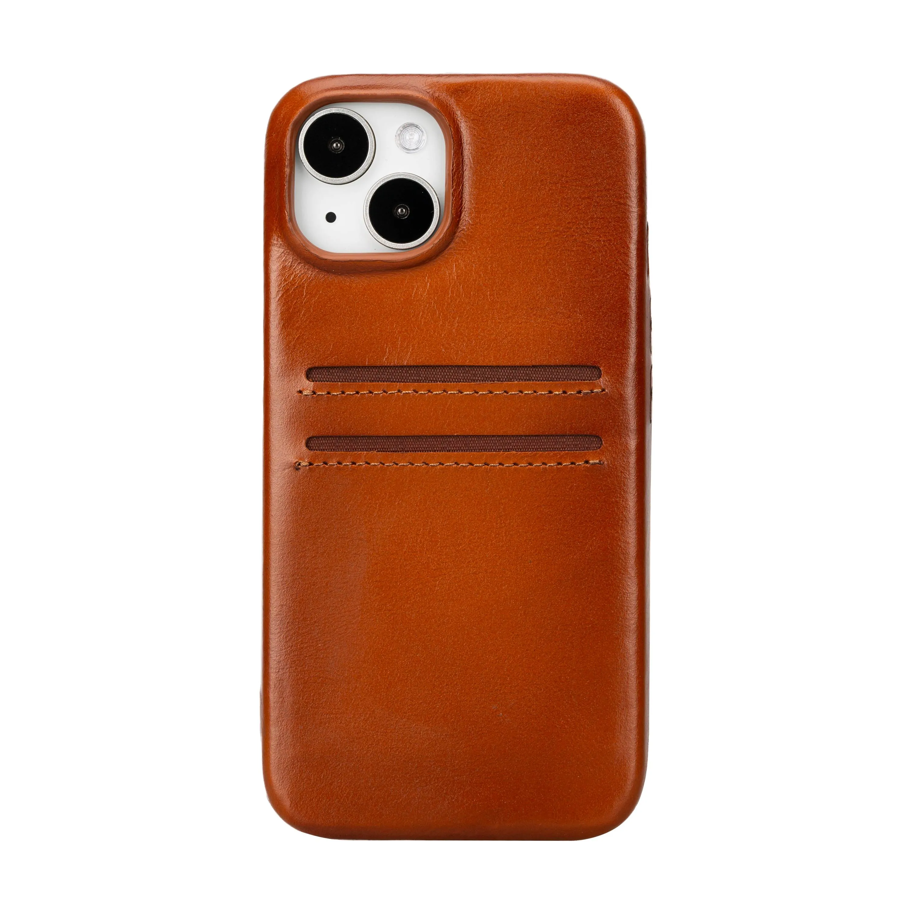 iPhone 15 Snap-on Leather Wallet Case