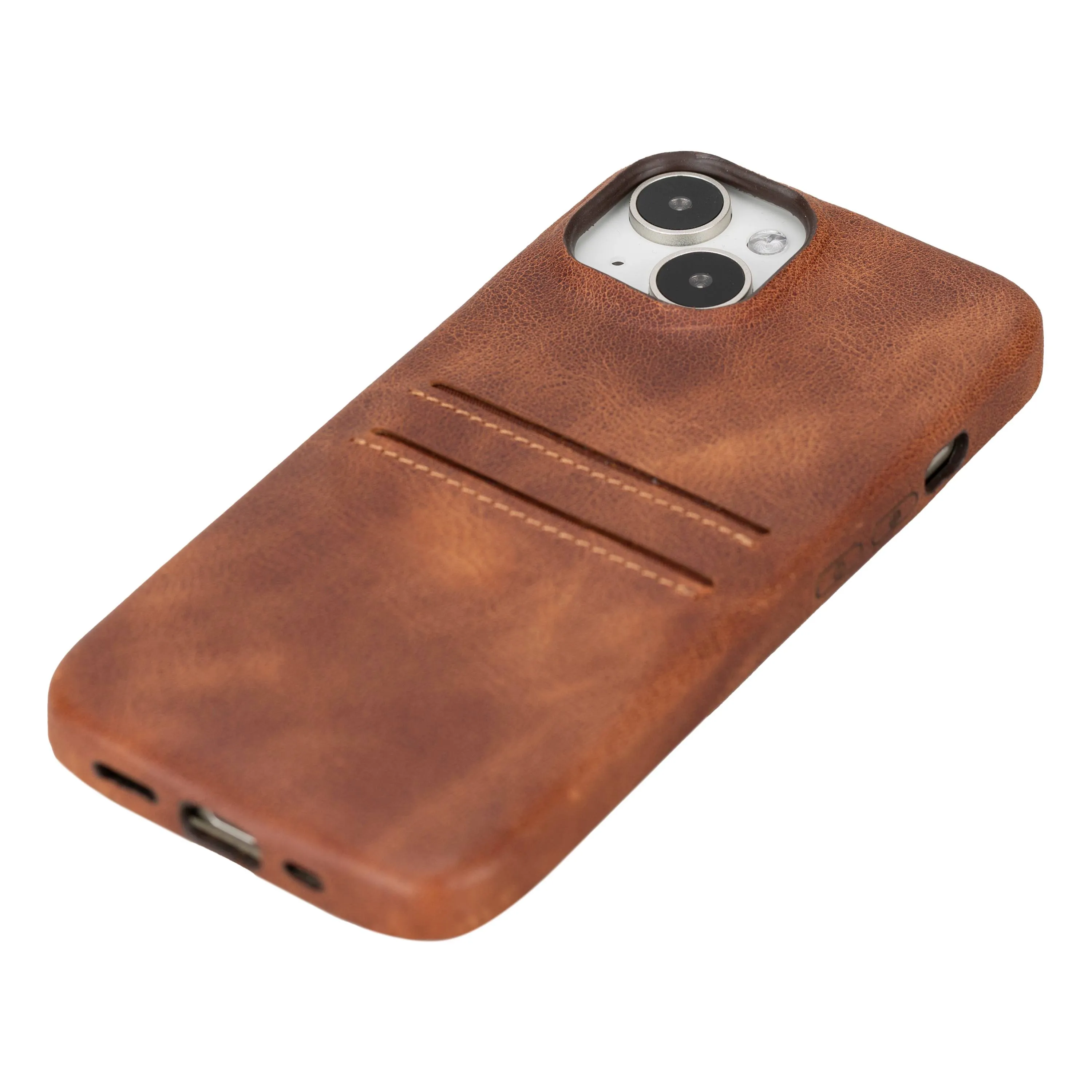 iPhone 15 Snap-on Leather Wallet Case