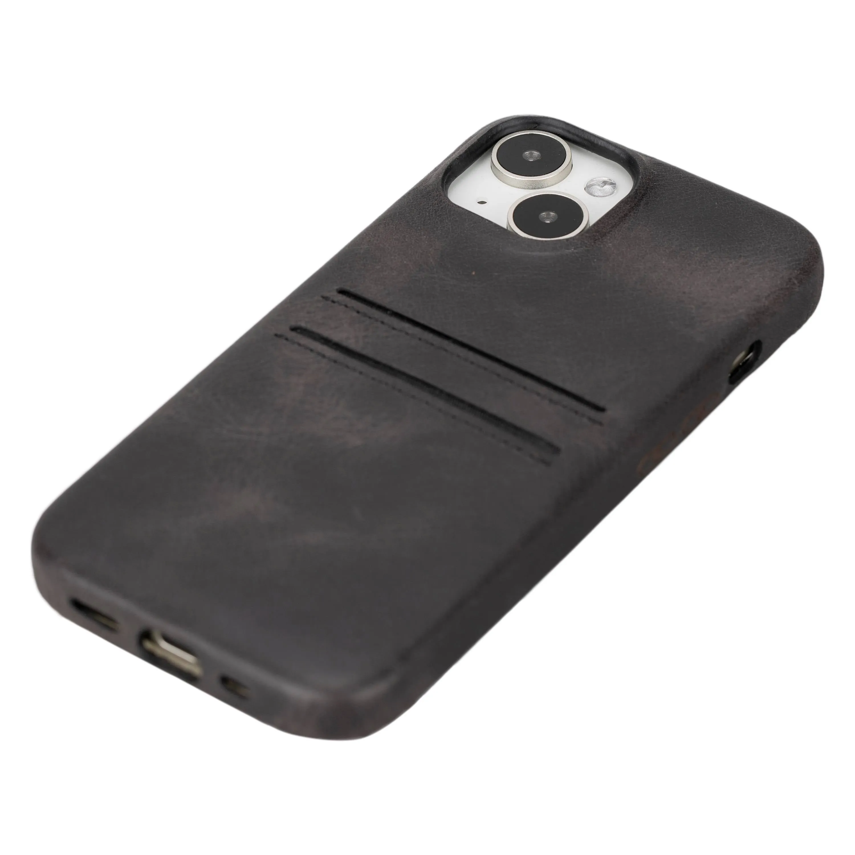 iPhone 15 Snap-on Leather Wallet Case