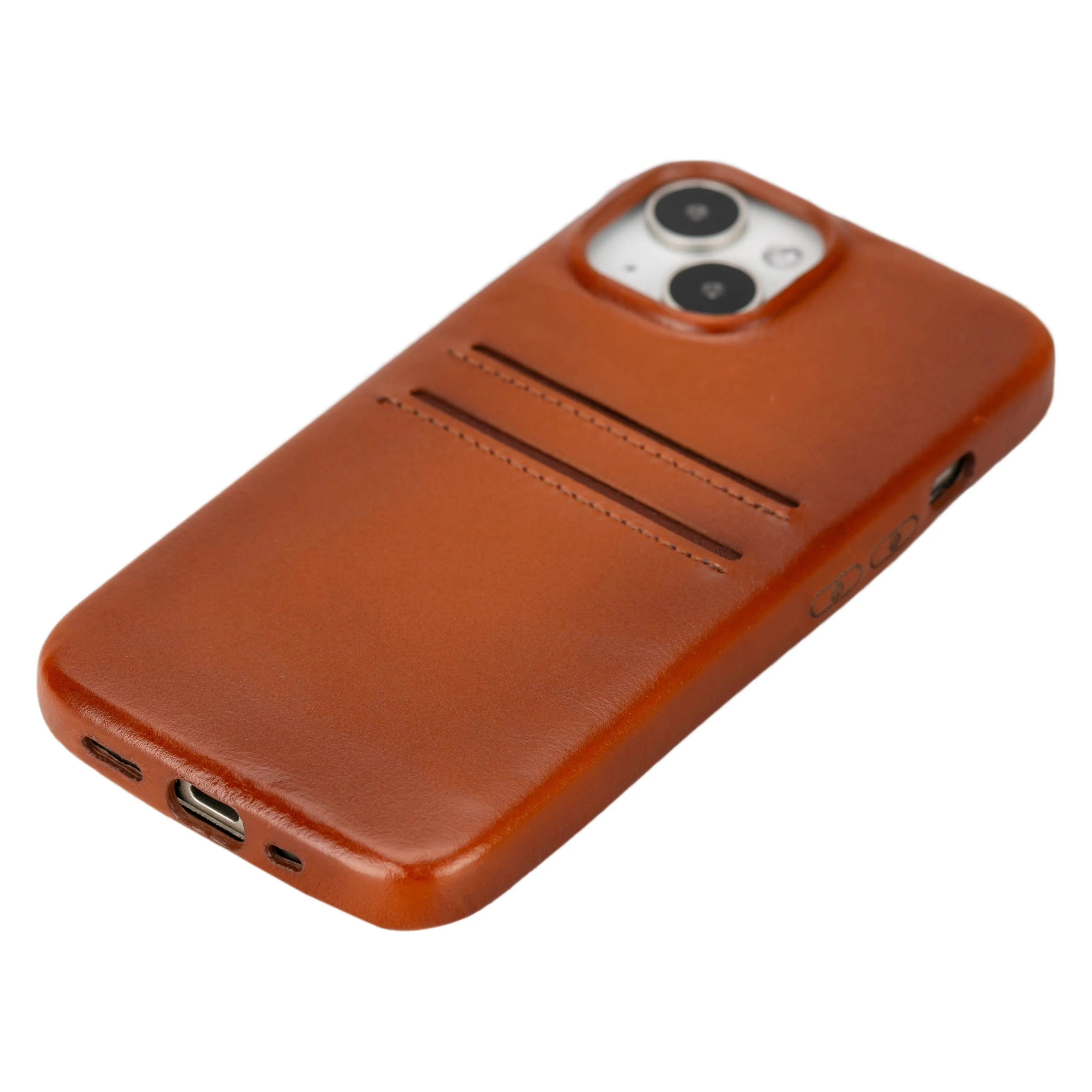 iPhone 15 Snap-on Leather Wallet Case