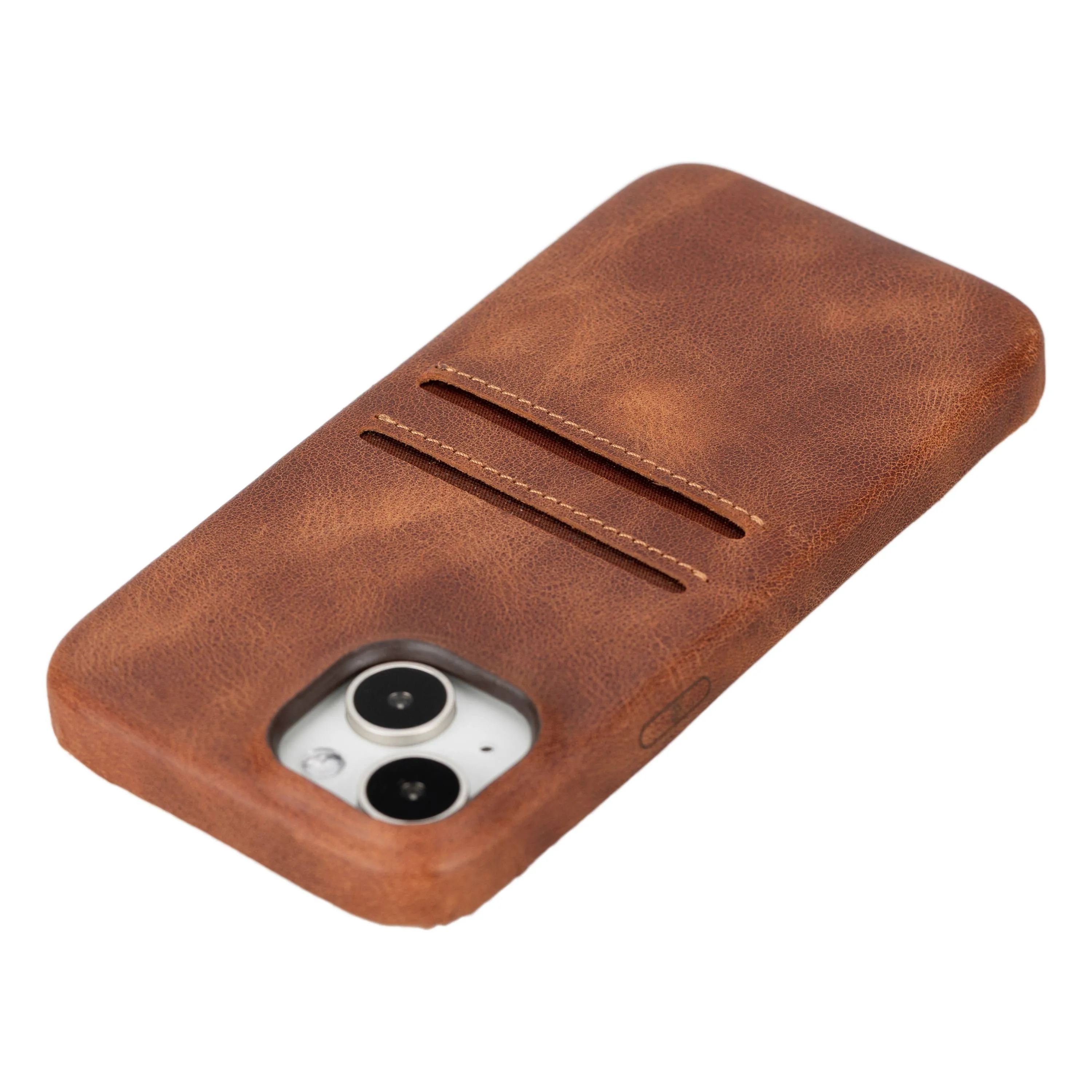 iPhone 15 Snap-on Leather Wallet Case