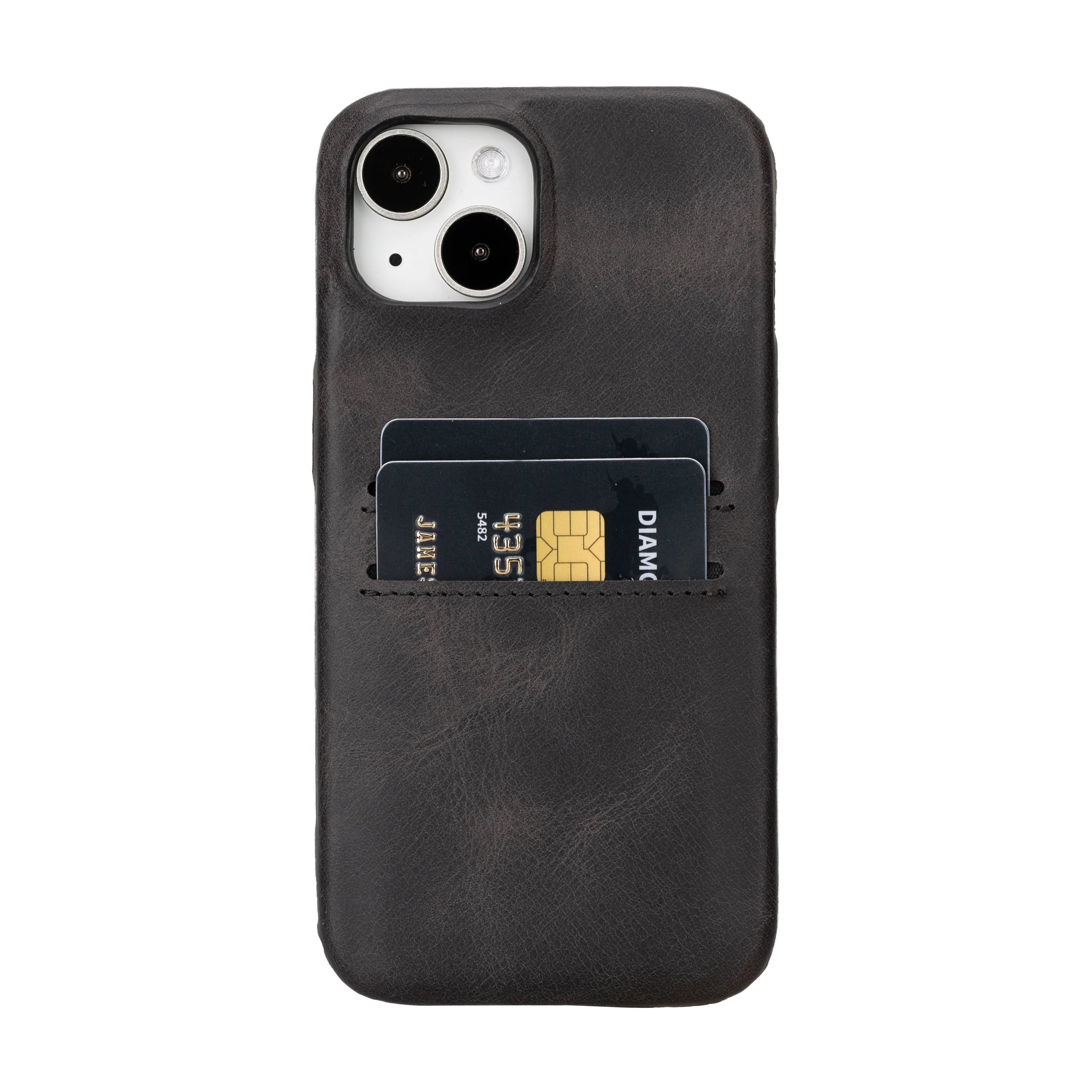 iPhone 15 Snap-on Leather Wallet Case