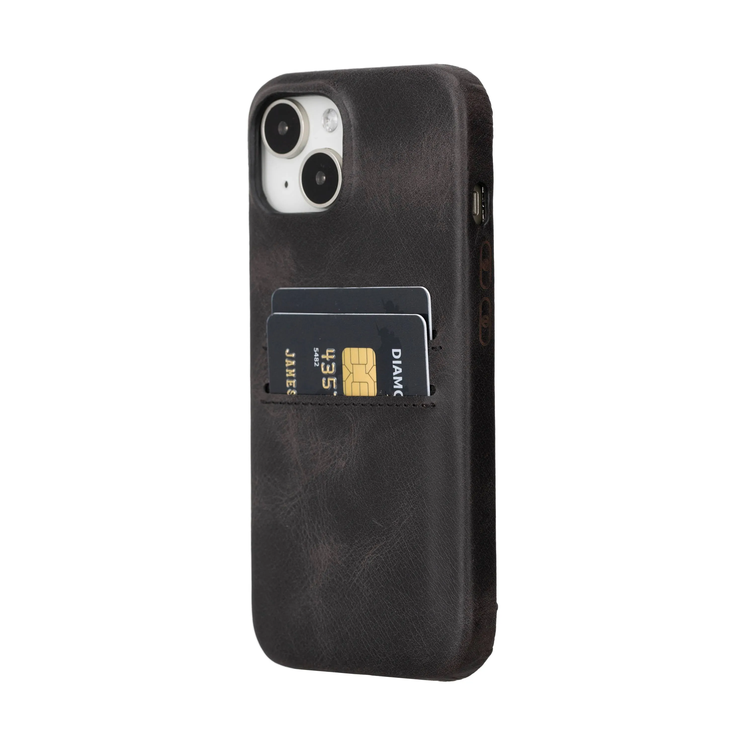 iPhone 15 Snap-on Leather Wallet Case