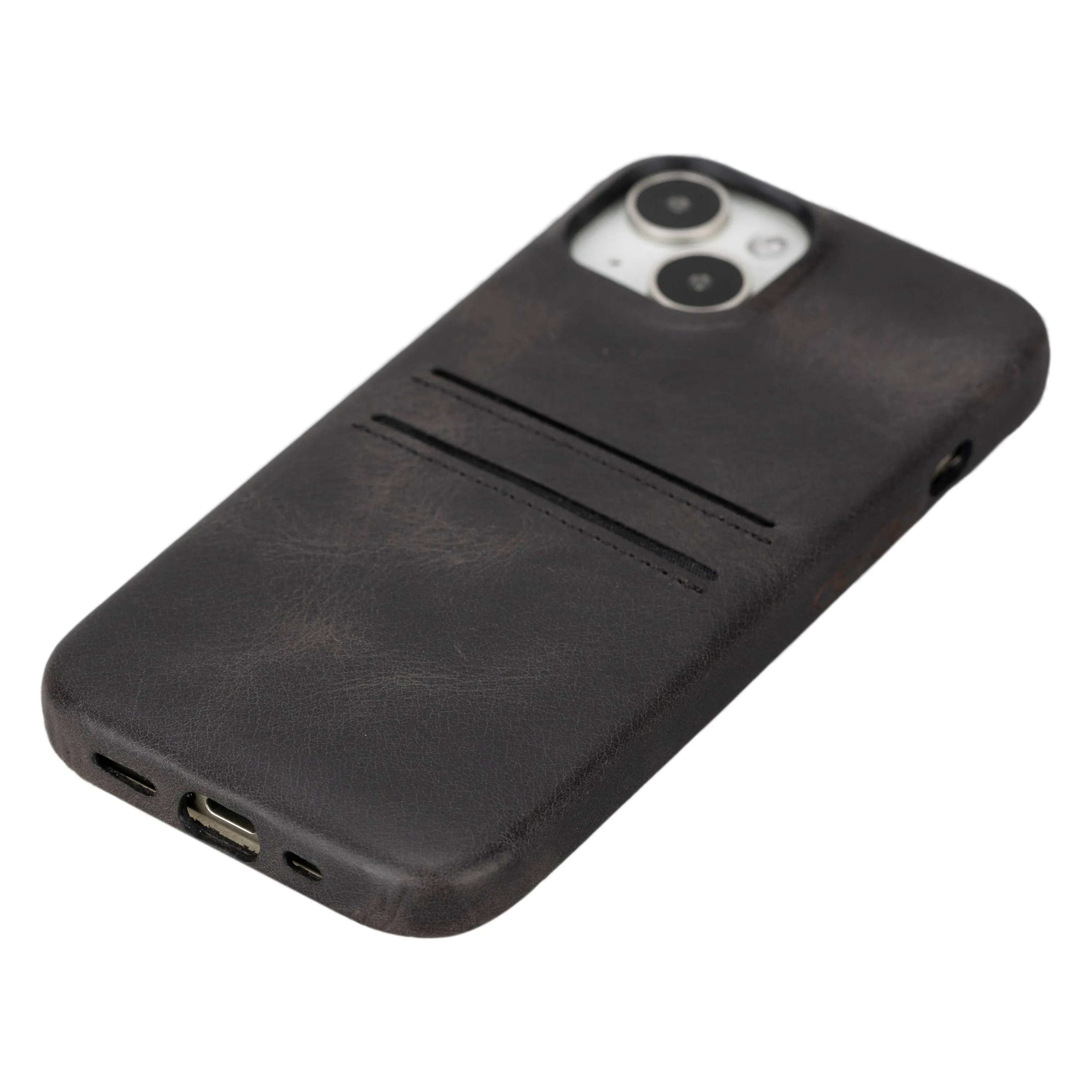 iPhone 15 Snap-on Leather Wallet Case