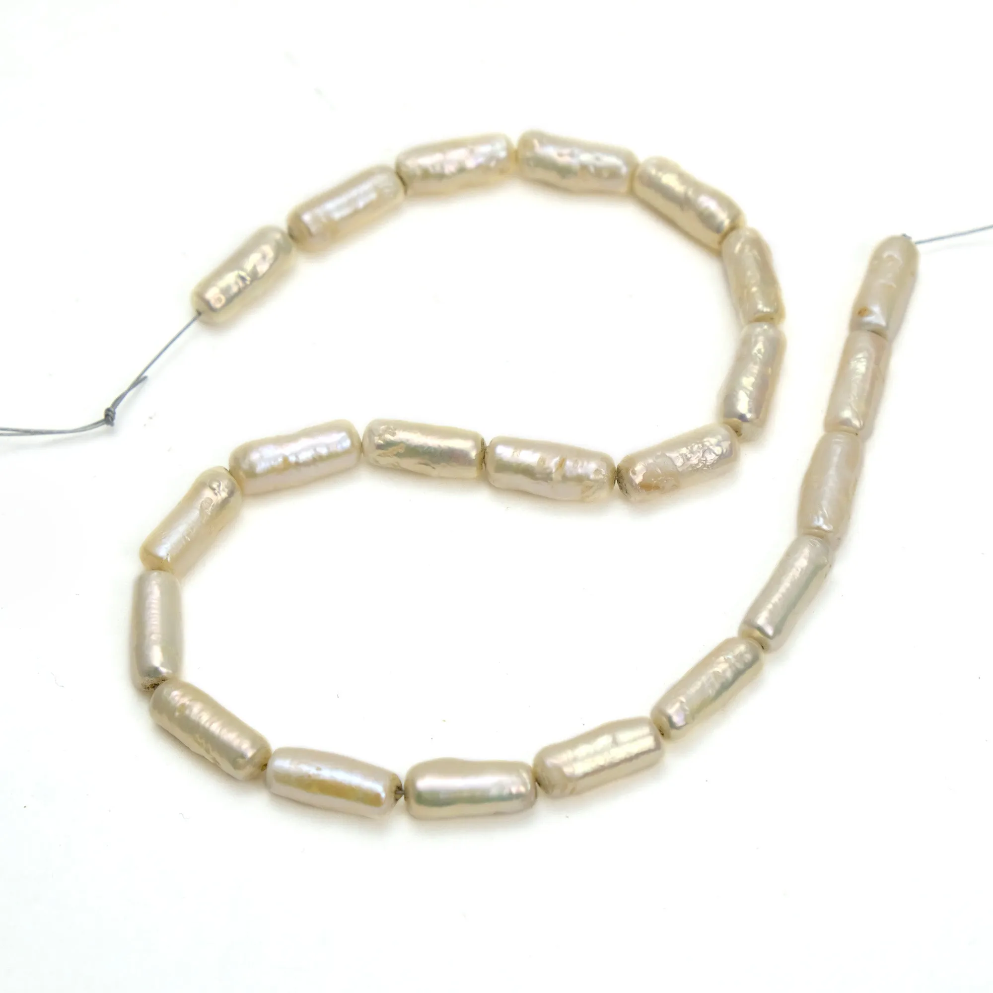 Ivory Tube Fresh Water Pearl 15mm Strand #8