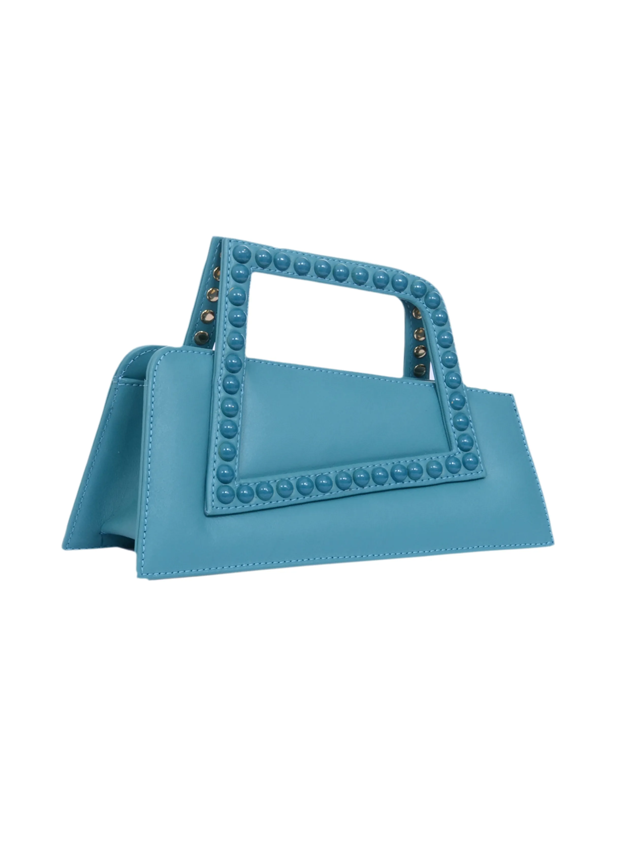 Jalila Turquoise Matte Leather Bag