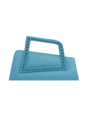 Jalila Turquoise Matte Leather Bag