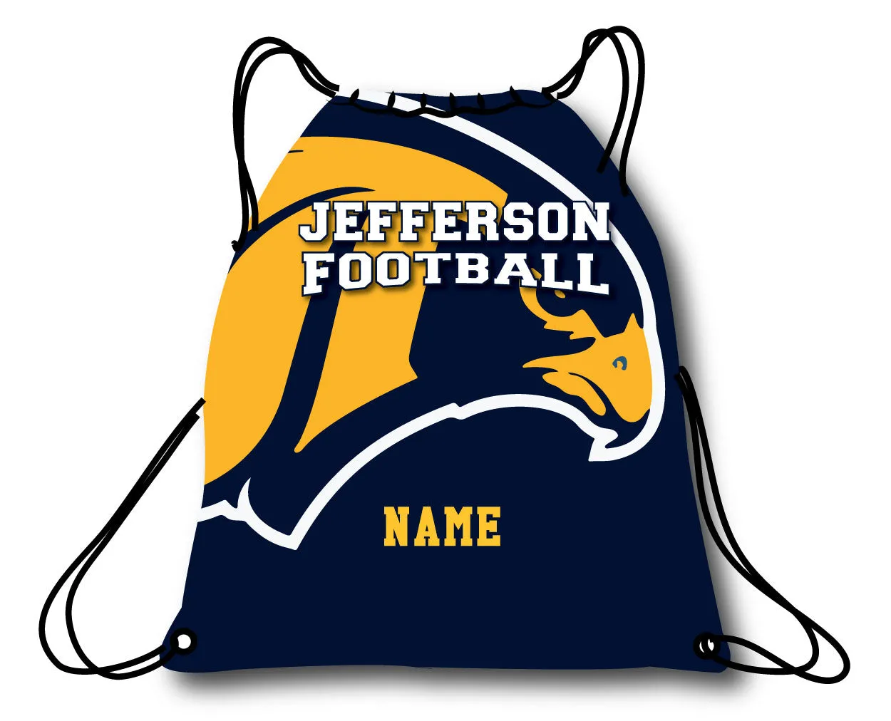 Jefferson Football Drawstring Bag