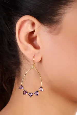 Jhoom earrings, amethyst