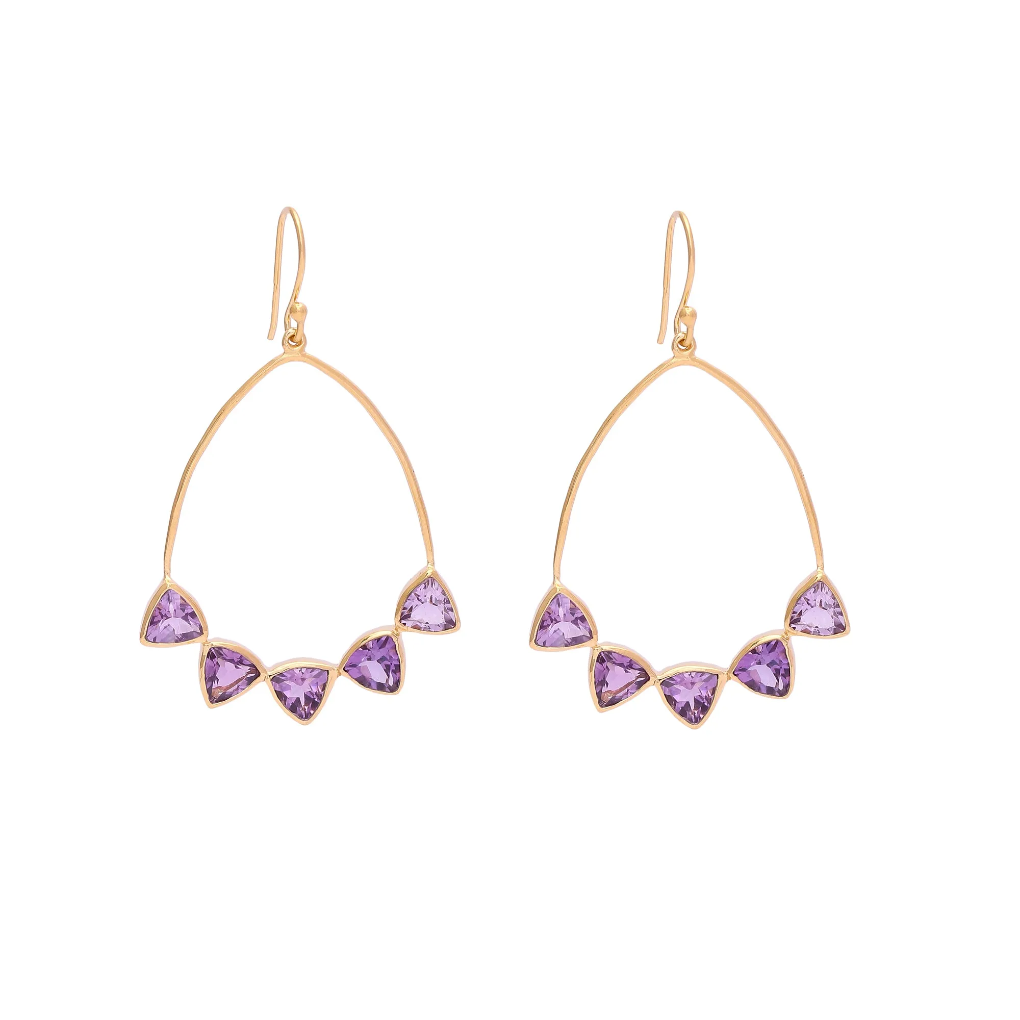 Jhoom earrings, amethyst