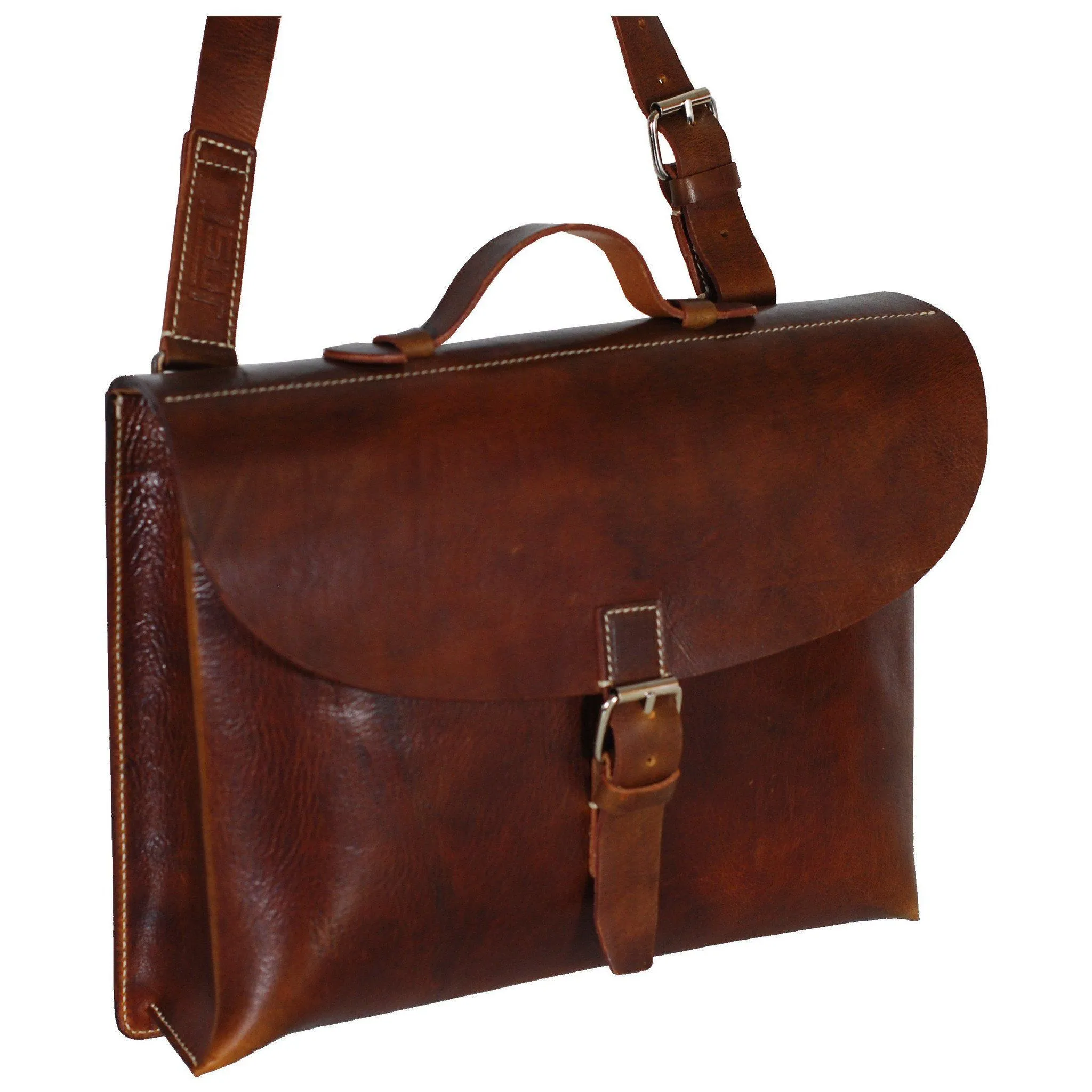 Jost Bronx Leather Briefcase, Cognac