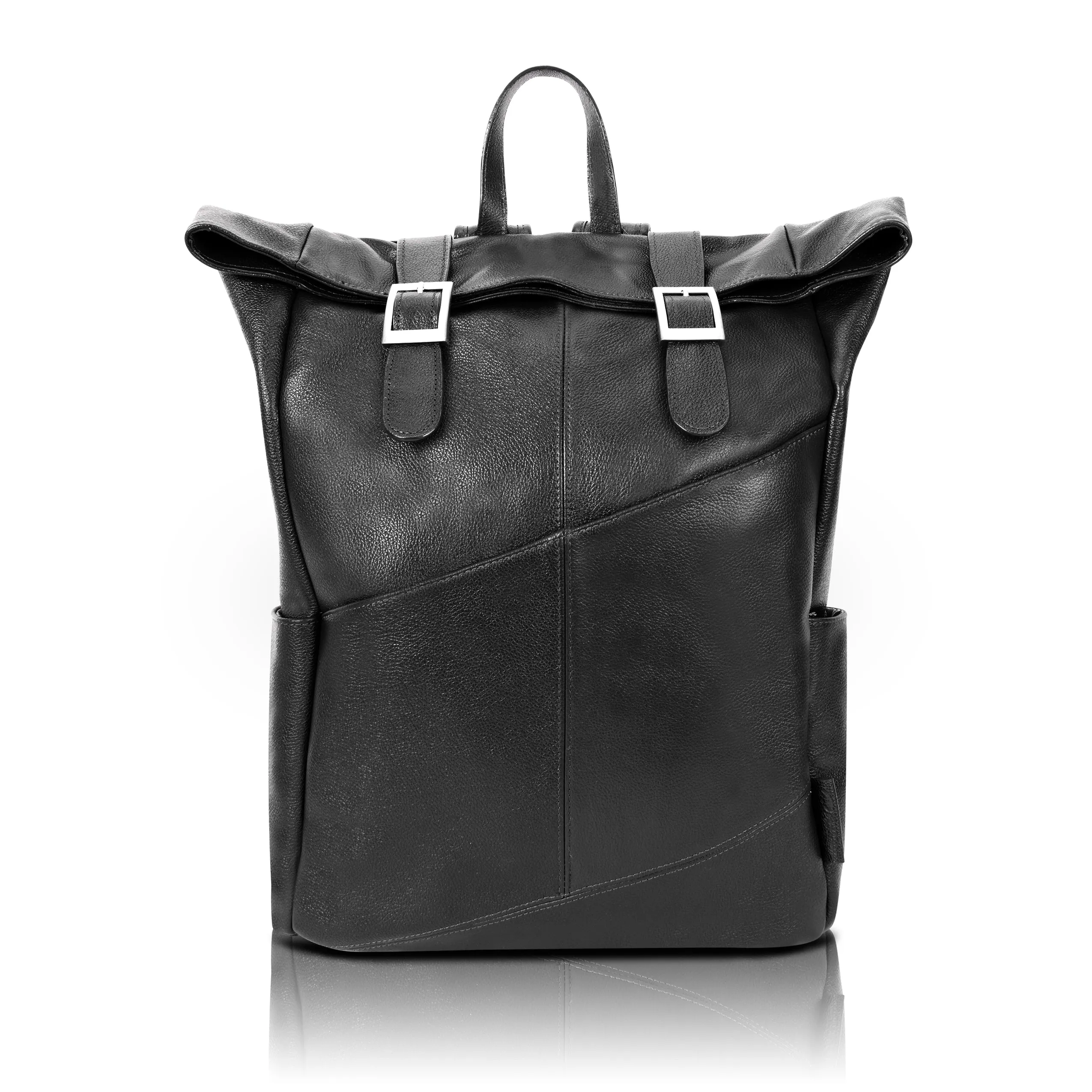 KENNEDY | 17” Leather Dual-Access Laptop Backpack