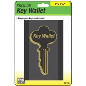 Key Wallet, Adhesive, Black