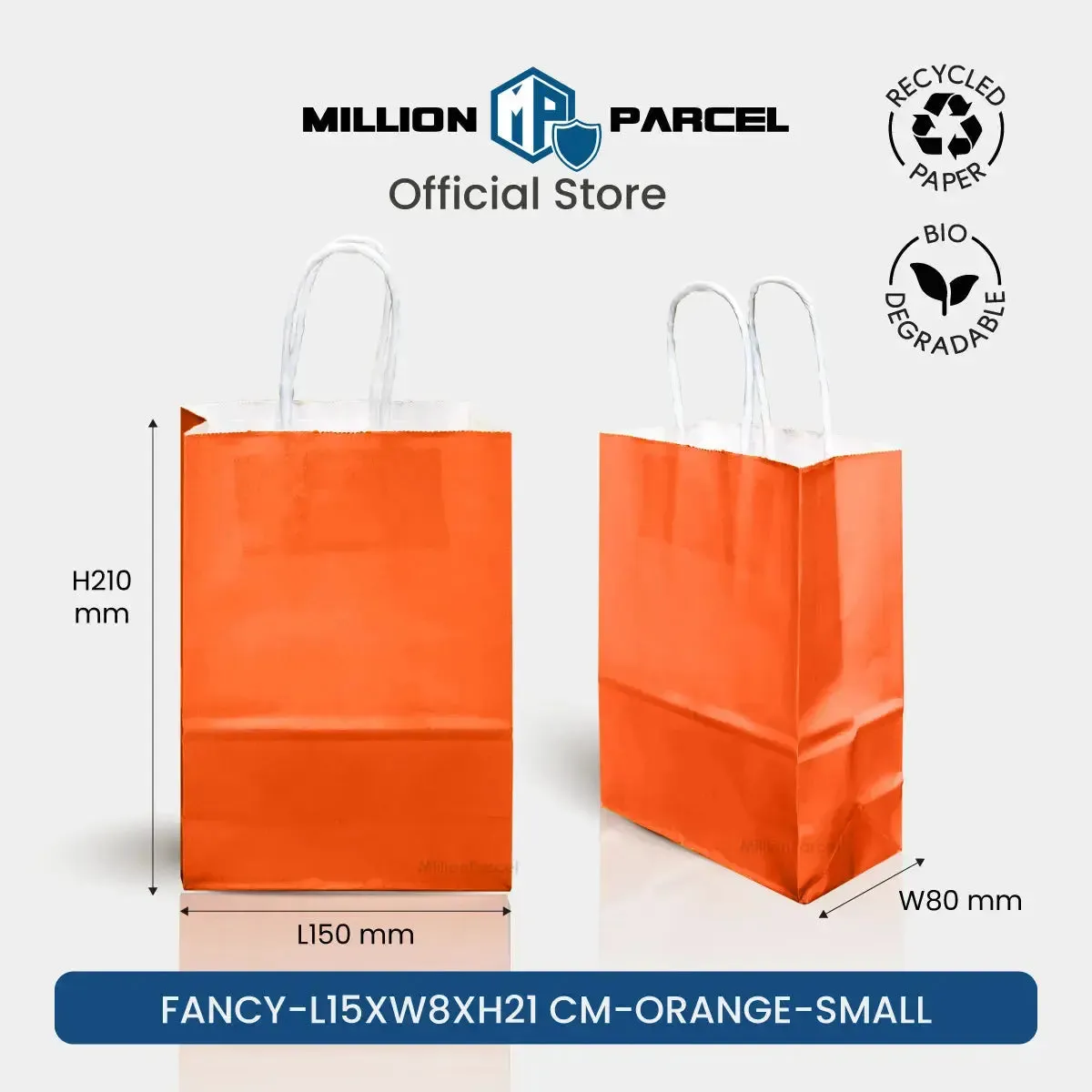 Kraft Paper Bag with Twisted Handle | Colour Paper Bag