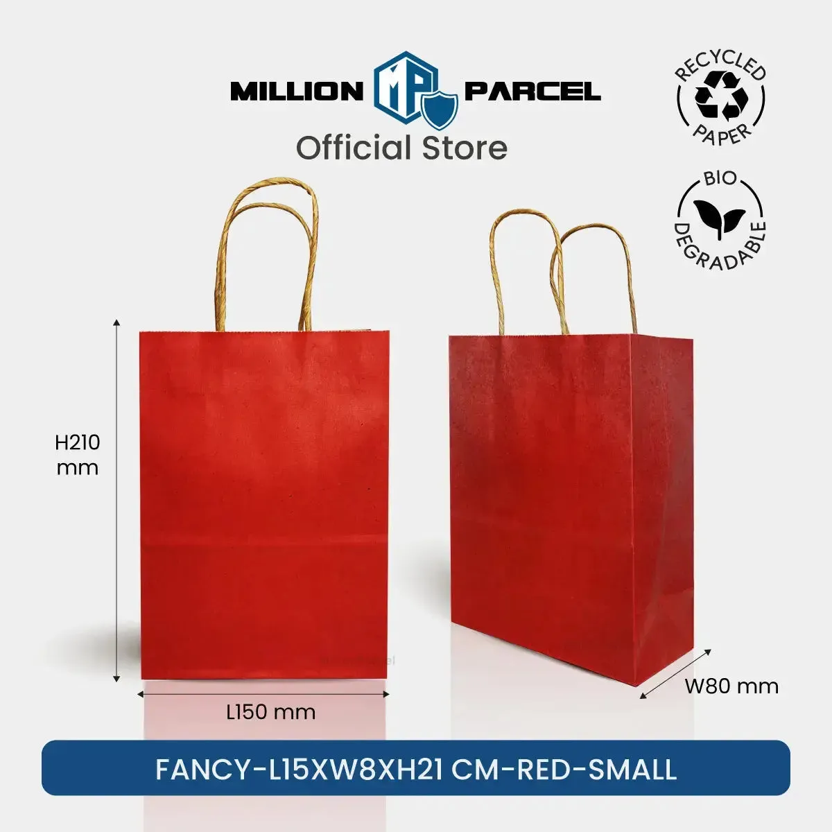 Kraft Paper Bag with Twisted Handle | Colour Paper Bag