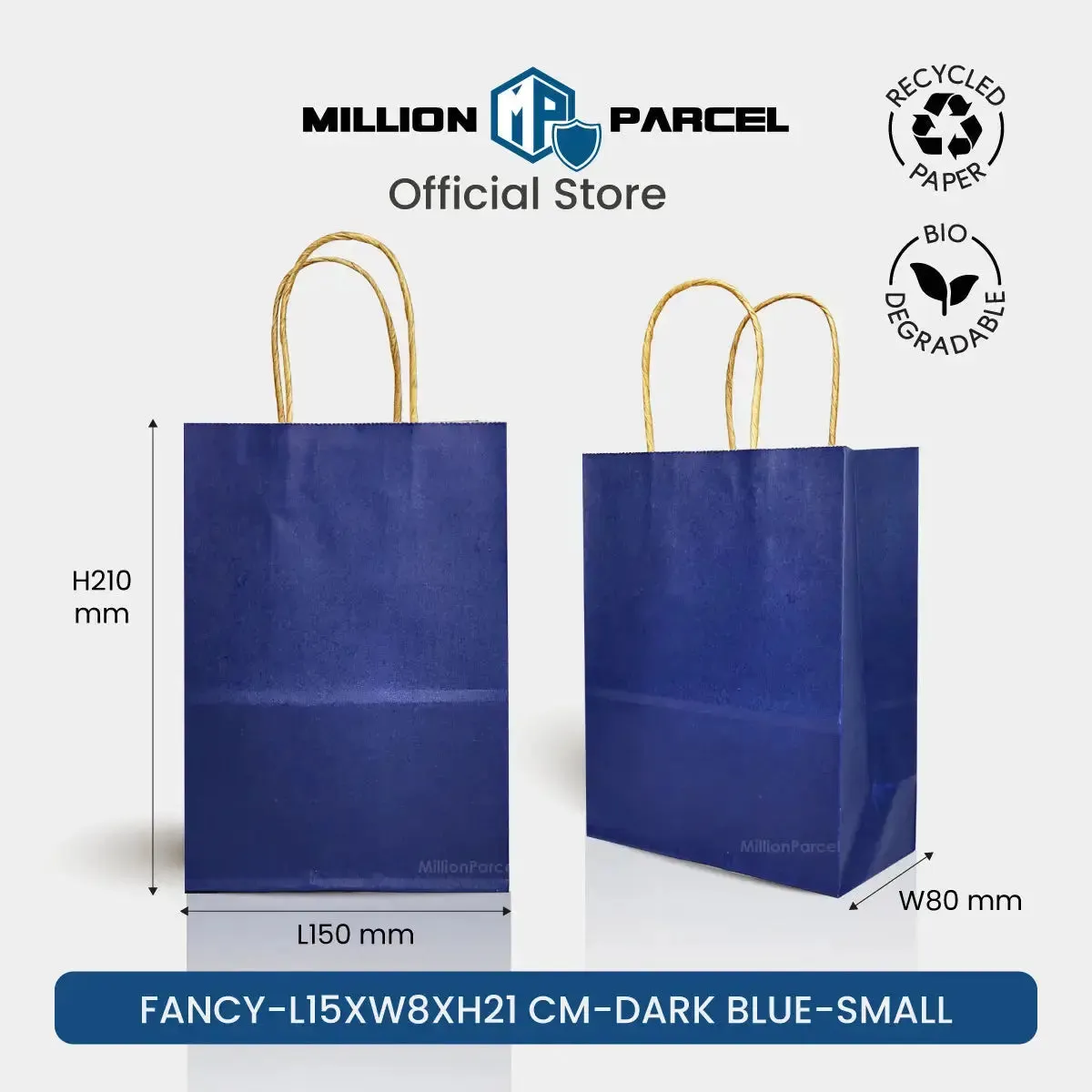 Kraft Paper Bag with Twisted Handle | Colour Paper Bag