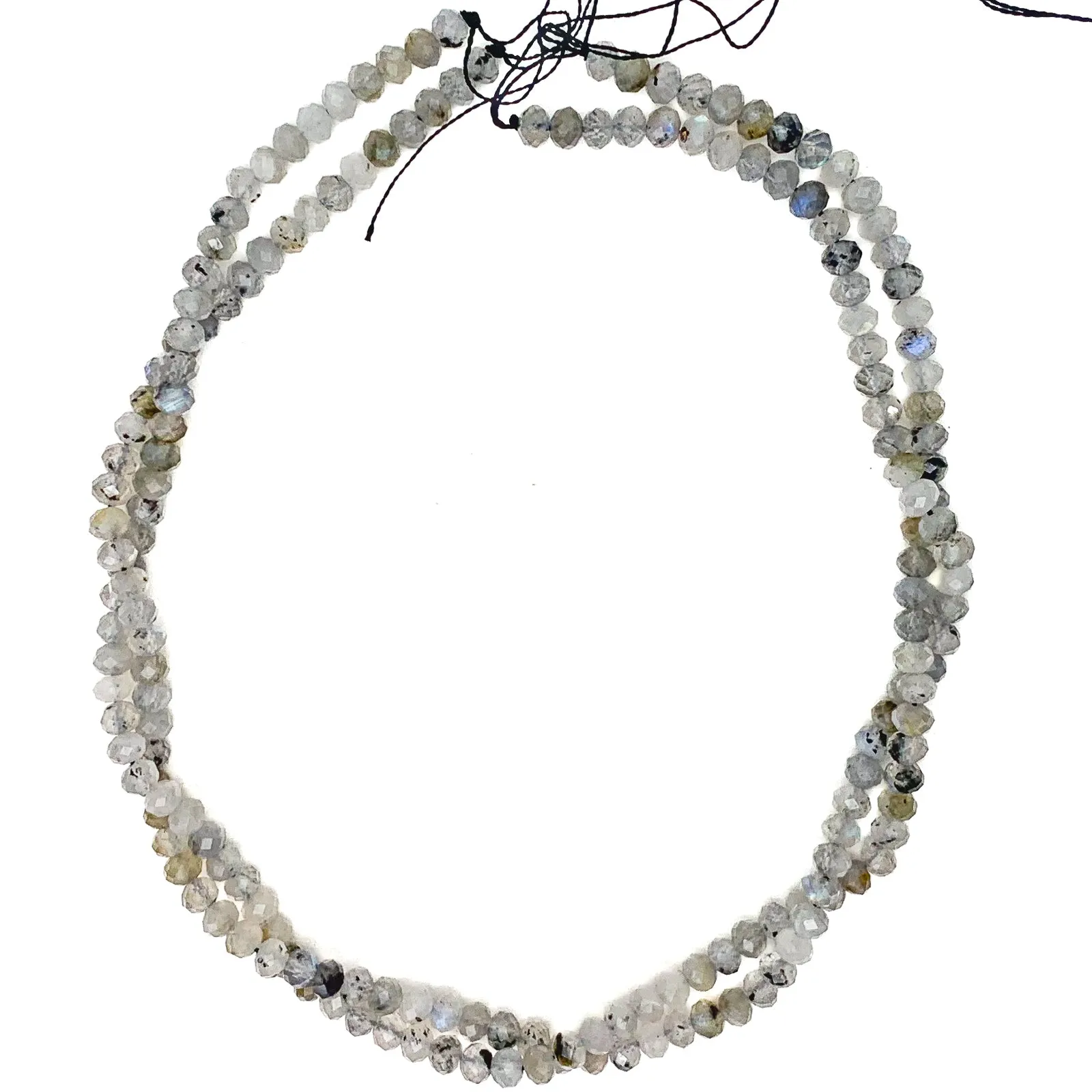 Labradorite Tourmalated 5.5mm Faceted Rondelles Bead Strand