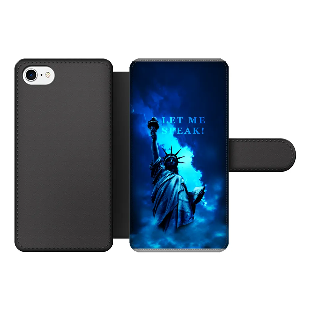 Lady Liberty Front Printed Wallet Cases