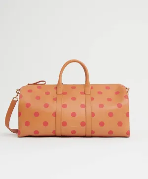 Large Duffle - Cammello / Flamma Polka Dot