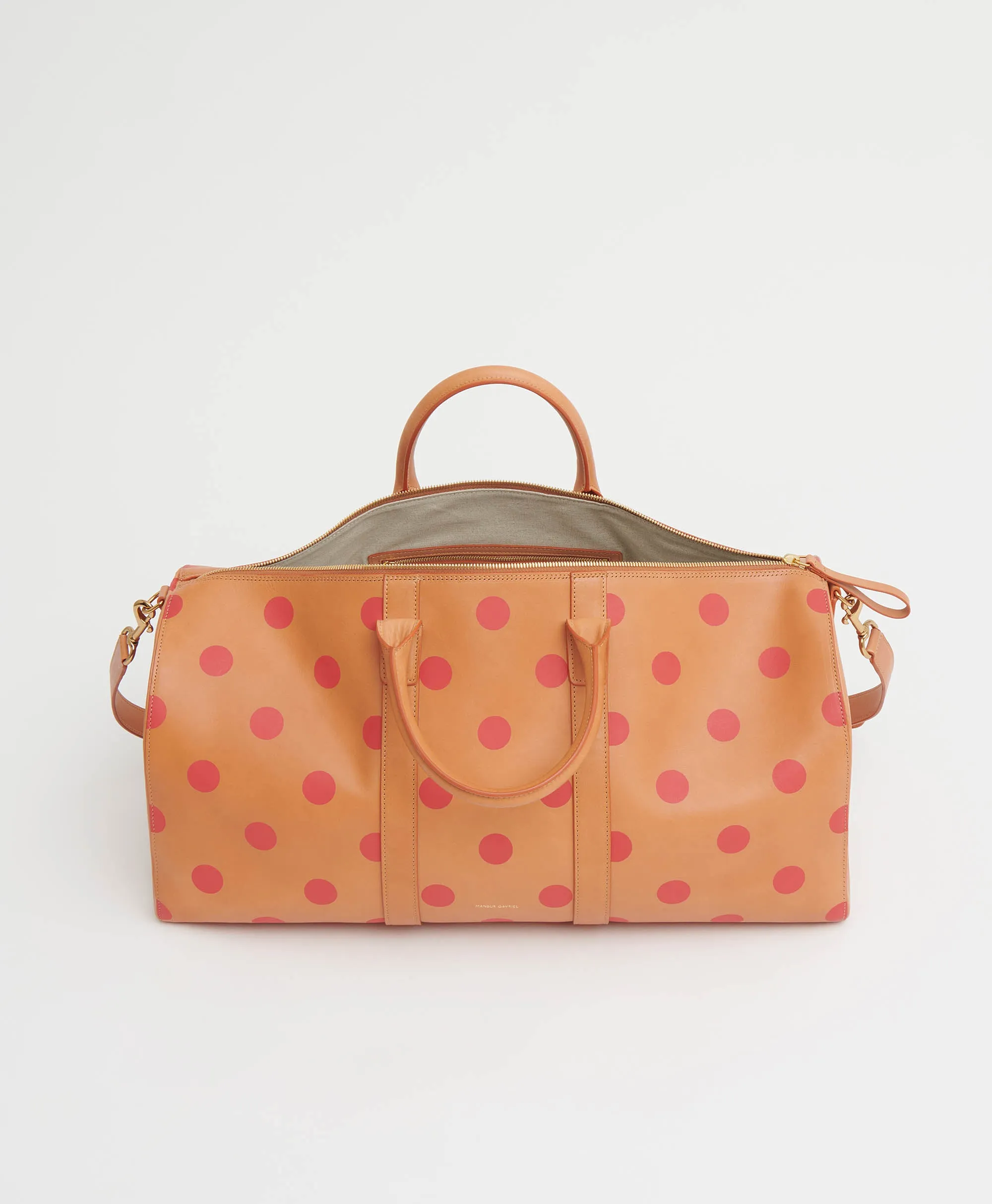 Large Duffle - Cammello / Flamma Polka Dot