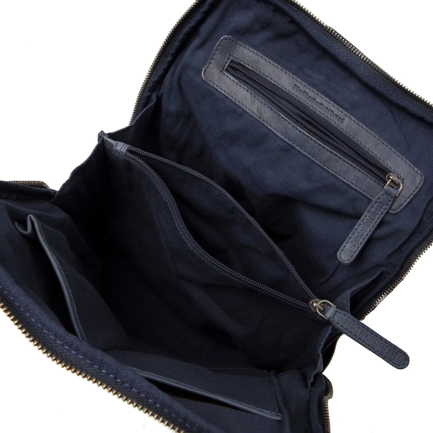 Leather Backpack Navy Bern