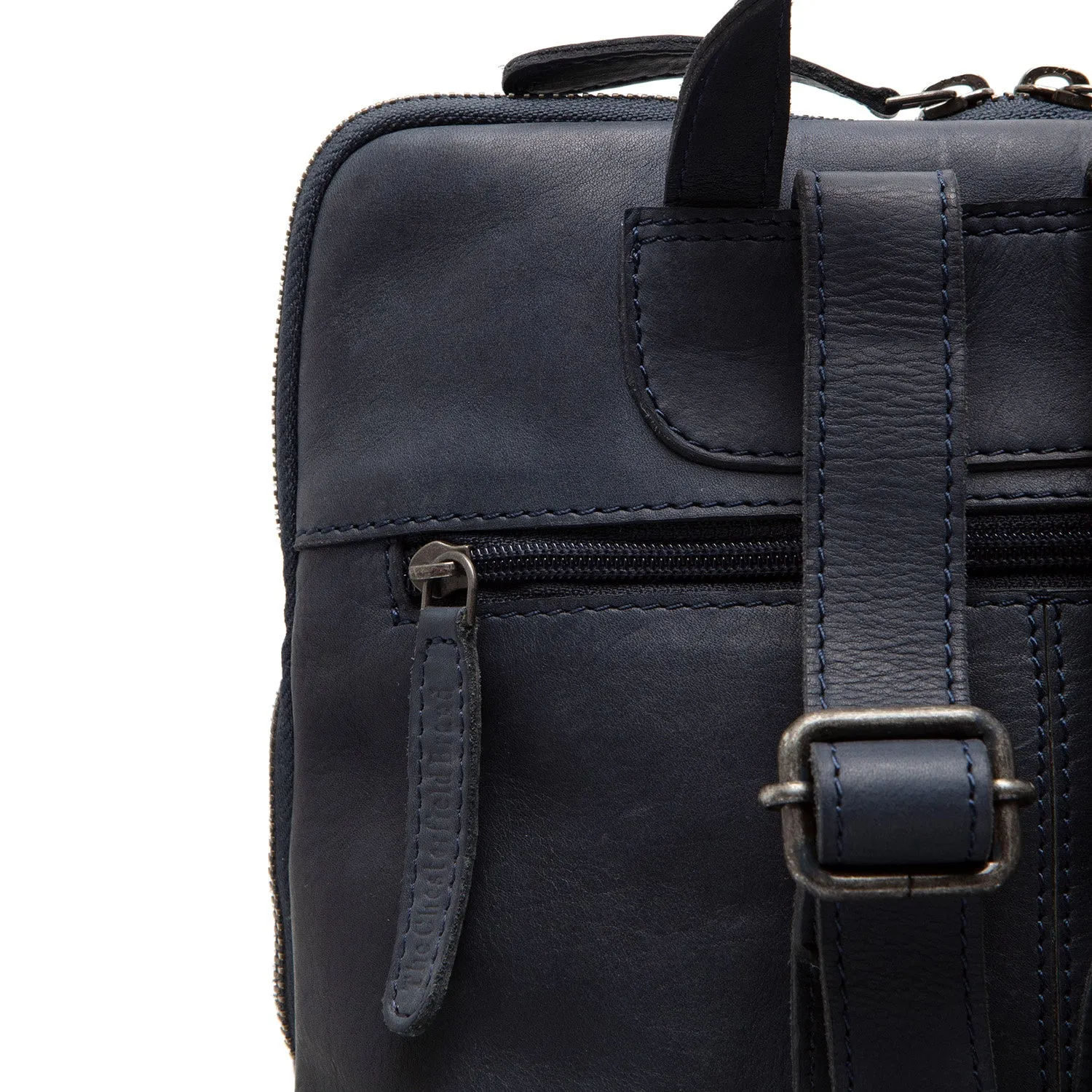 Leather Backpack Navy Bern