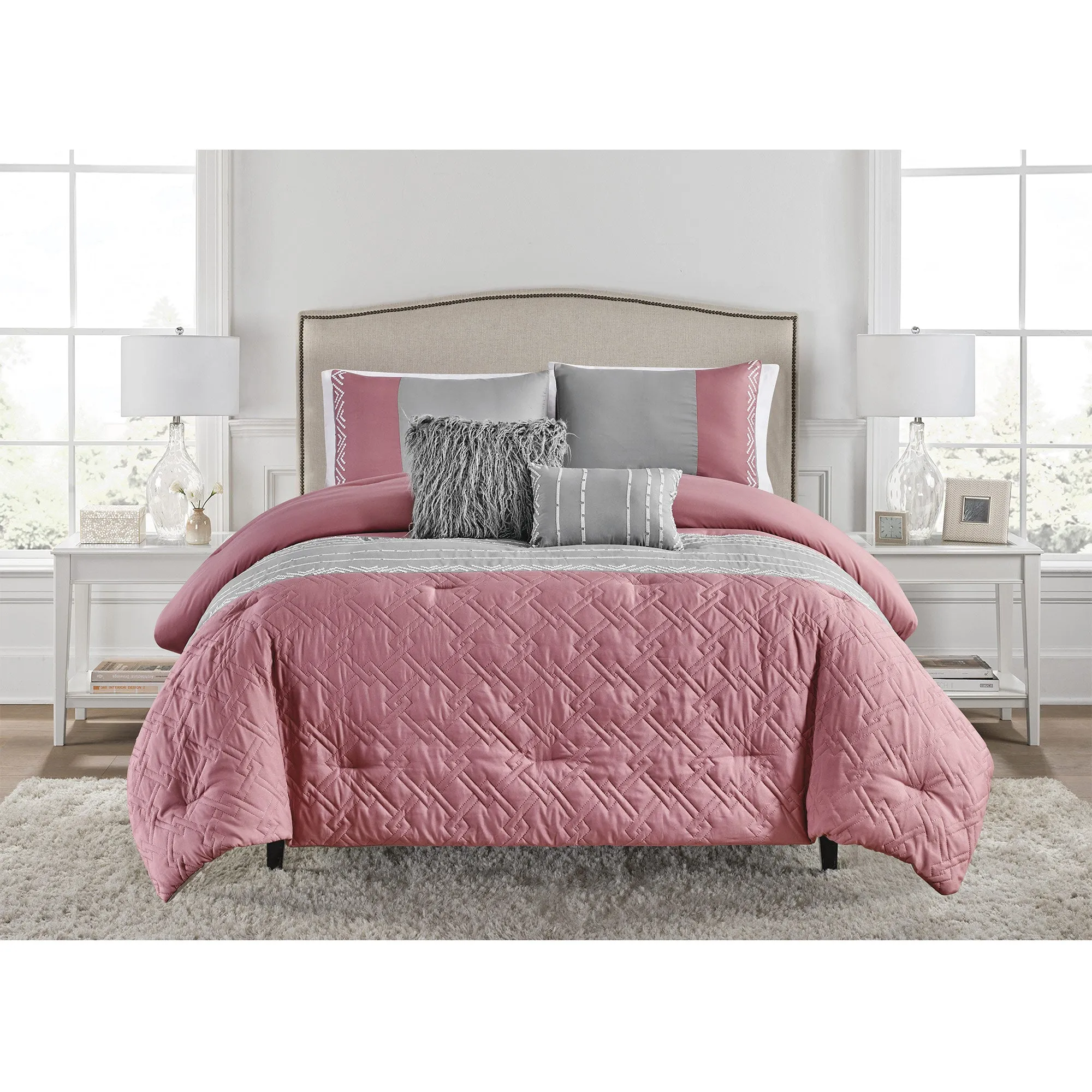 Lennox 5 Piece Luxurious Embroidered Comforter Set