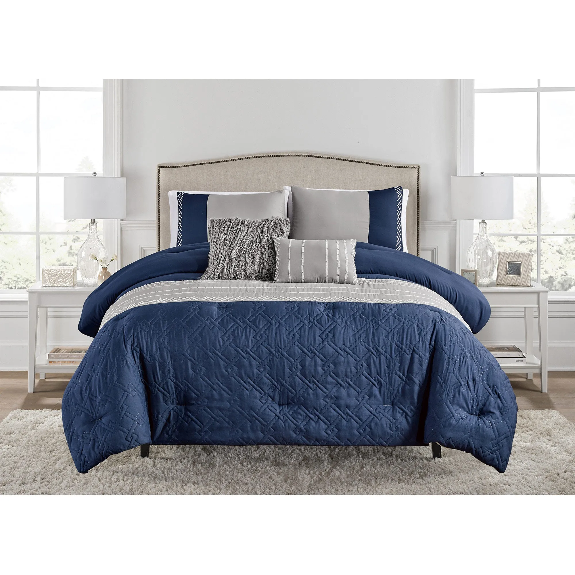 Lennox 5 Piece Luxurious Embroidered Comforter Set